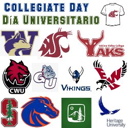 assortment of college and university logos